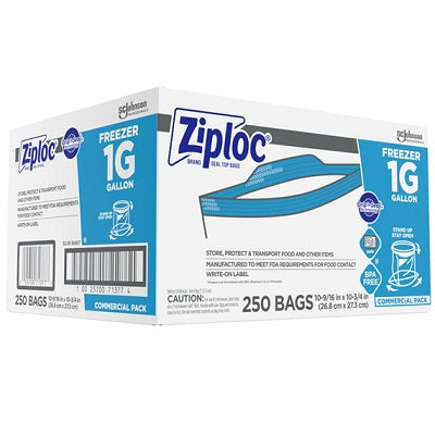 Bags-Ziploc Freezer Gallon (Large) 250-Count - 25700-71377