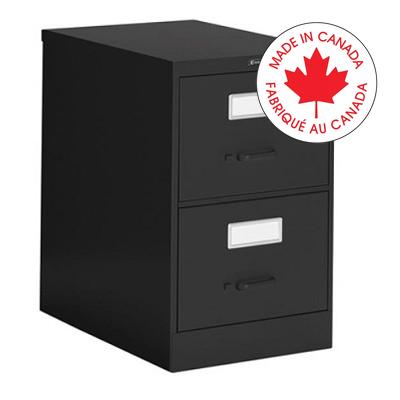 File Cabinet-Vertical 2600 Letter 2 Drawer Black - 26-201-BLK