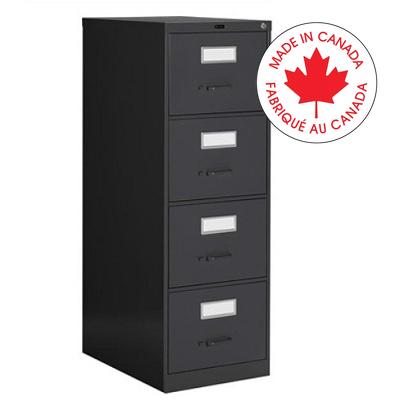 File Cabinet-Vertical 2600 Letter 4 Drawer Black - 26-401-BLK