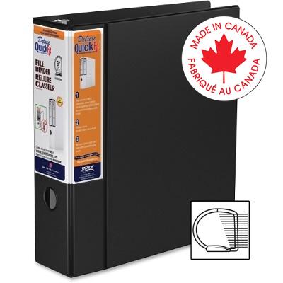 Binder-Deluxe Quickfit Hd 3" Quickload D-Ring,Black - 28051