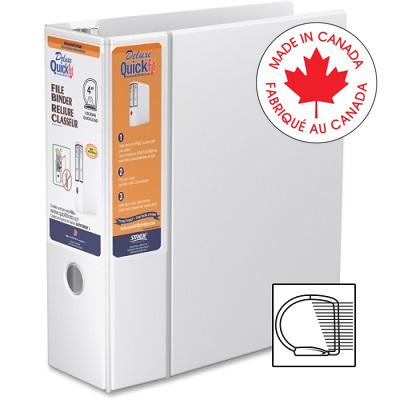 Binder-Deluxe Quickfit Hd 4" Quickload D-Ring,White - 28060