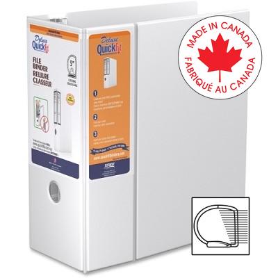Binder-Deluxe Quickfit Hd 5" Quickload D-Ring,White - 28070