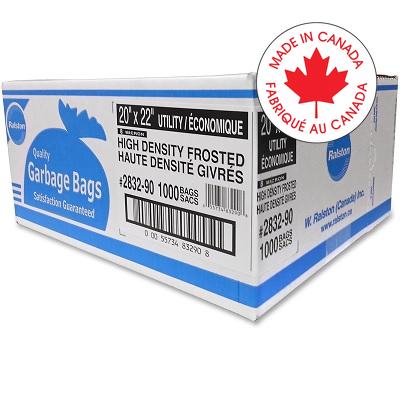 Bags-Garbage, High Density 20X22 Frosted, 20 Rolls/Ctn - 2832-90