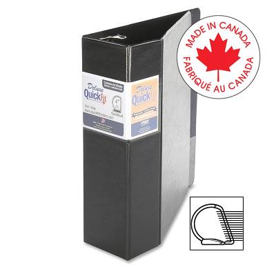 Binder-Deluxe Quickfit 4" D-Ring Commercial, Black - 29061