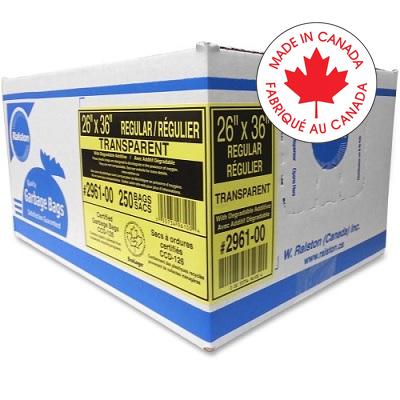 Bags-Garbage, Ecologo 26X36 Clear Regular 250/Ctn - 2961-00