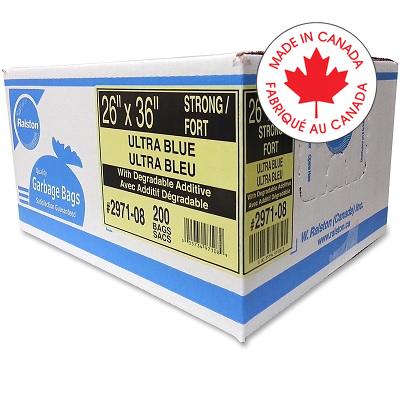 Bags-Recycling, Ecologo 26X36 Blue Strong 200/Ctn - 2971-08