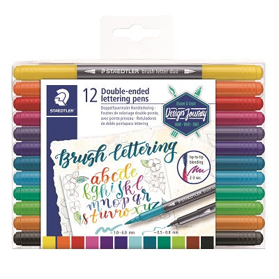 Brush Pen-Lettering, Twin Tip Assorted 12/Pk - 3004 TB12