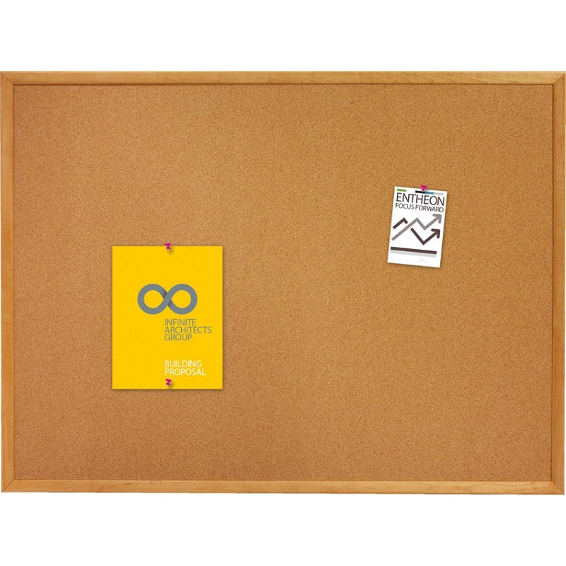 Bulletin Board-Cork With Oak Finish Frame 36"X48" - 304