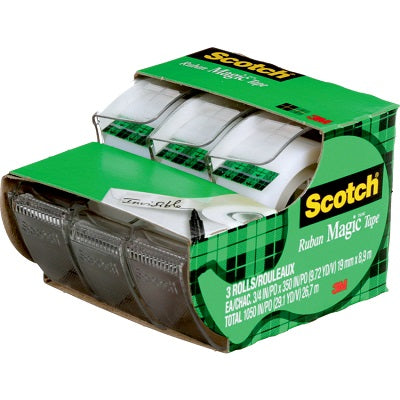 Tape-Transparent Magic 19Mm X 8.9M Dispenser Pack, 3-Pack - 3105-ESF