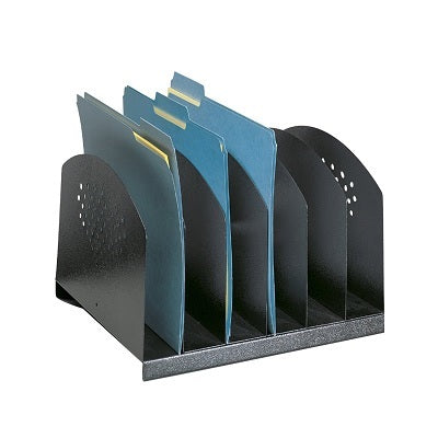 Desk Rack-Steel 6 Section, Black - 3155BL