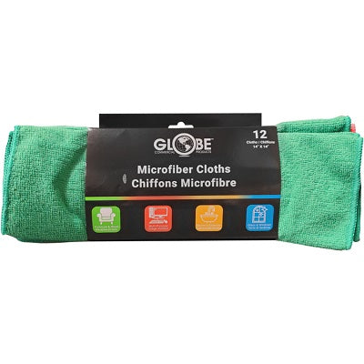 Cleaning Cloth-Microfiber 14" Assorted Colours 12/Pack - 3199