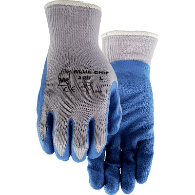 Gloves-Blue Chip, Polyester, Sure-Grip Finish, Large - 320-L