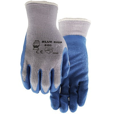Gloves-Blue Chip, Polyester, Sure-Grip Finish, Medium - 320-M