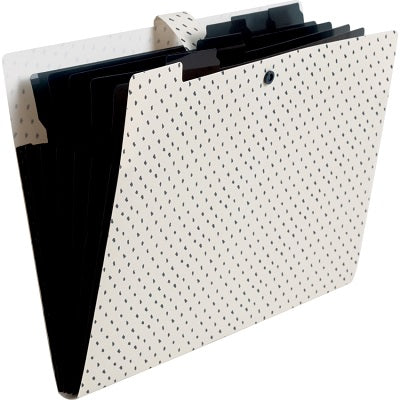 File-Expanding, 5 Pocket, 9-3/10" X 13", Navy Dots - 3307F06-24