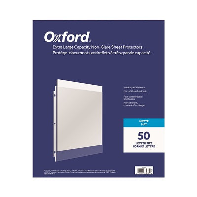 Sheet Protector-Letter Xl, Heavy, Non-Glare 3Mil 50/Box - 33237