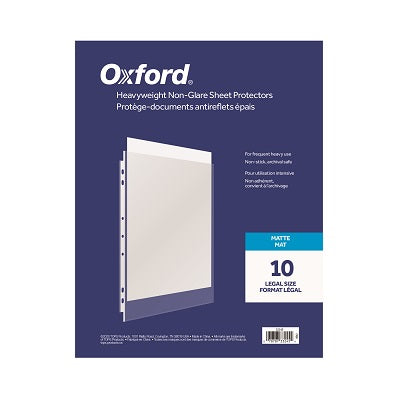 Sheet Protector-Legal, Non-Glare 3Mil 10/Pack - 33245