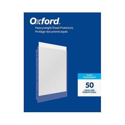 Sheet Protector-Legal, 7-Hole Punch Clear 3.2Mil 50/Pack - 33262