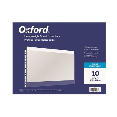 Sheet Protector-11X17,7-Punch Clear 3Mil 10/Pack - 33263