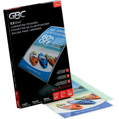 Laminating Pouch-Gbc Ezuse Legal Size 5Mil 100/Pack - 33816-03222