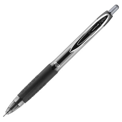 Pen-Retractable, Uni 207 Gel, 0.7Mm Black 12/Bx - 33950