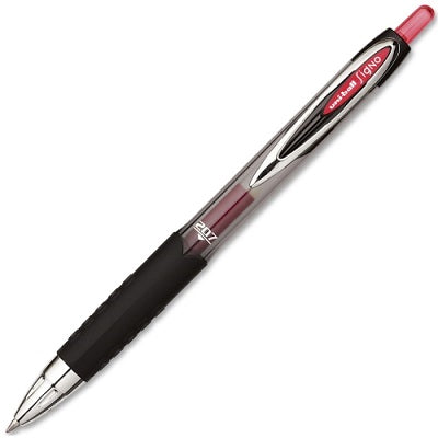 Pen-Retractable, Uni 207 Gel, 0.7Mm Red -1937941 12/Bx - 33952