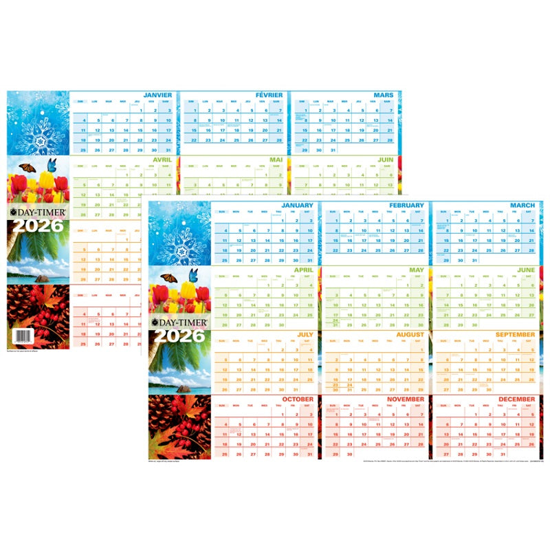Planner-Wall, Flexible 1-Year 24X36 Seasons   2025 - 34138-03747