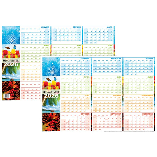 Planner-Wall, Flexible 1-Year 24X36 Seasons   2025 - 34138-03747