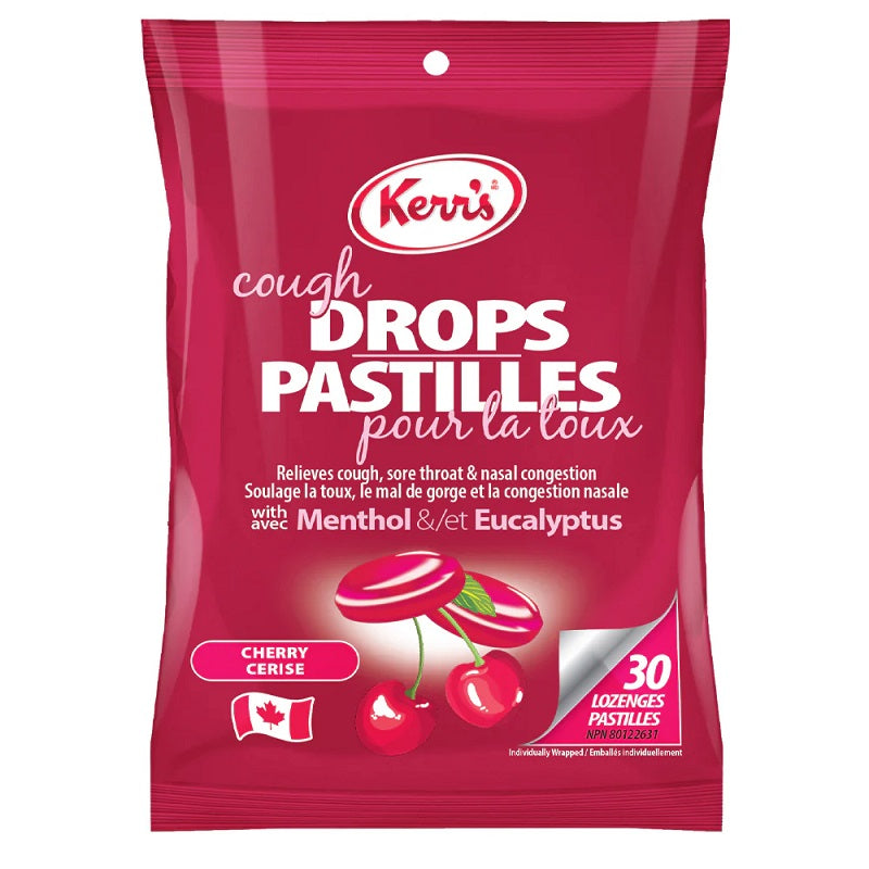 Candy-Kerr'S Cough Drops, Cherry 30/Pk - 34303