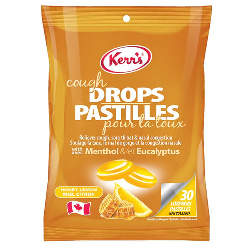 Candy-Kerr'S Cough Drops, Honey Lemon 30/Pk - 34304