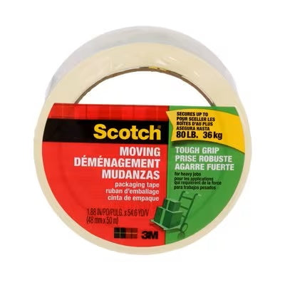 Tape-Box Sealing Scotch Moving 48Mmx50M Clear Tough Grip - 3500-ESF-RP6
