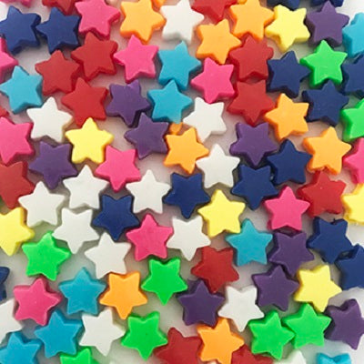 Beads-Stars, Assorted Colours 500/Pack - 35559