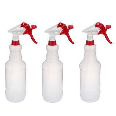 Spray Bottles- Red/White 24 Oz/710Ml, 3-Pack - 3570