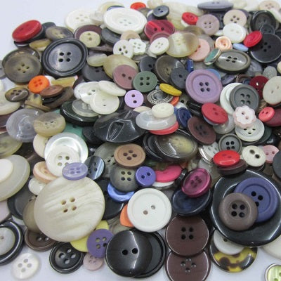 Buttons, Plastic, Assorted Colour And Size - 35797