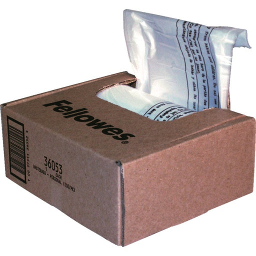 Shredder Bags-30Hx29Wx14D Clear 100/Carton - 36053