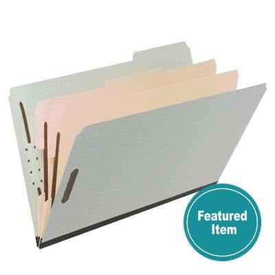 Folder-Classification, Legal 2 Division, Light Green 3/Pack - 36489