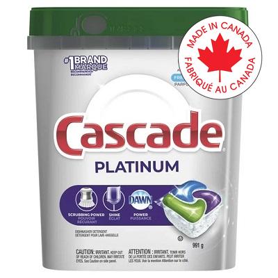 Dishwasher Soap-Cascade Platinum, Fresh Scent 67 Actionpacs - 37000-08373