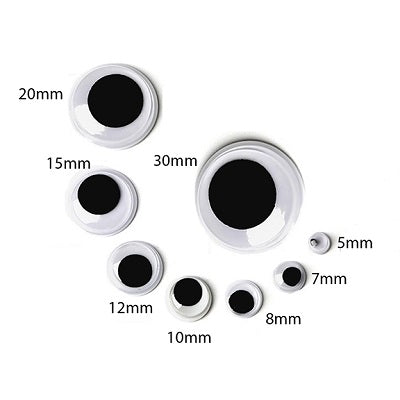 Eyes-Wiggle 10Mm Black 100/Pack - 37210
