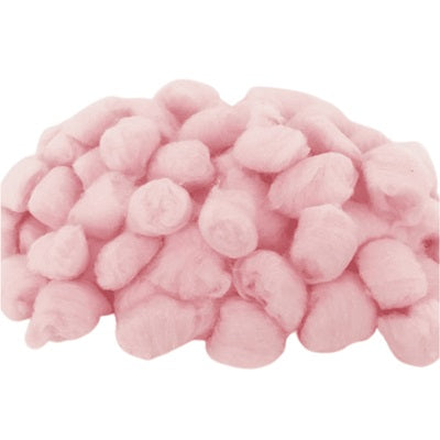 Cotton Balls-Acrylic Cotton Fluff, Pink 200/Pack - 37648