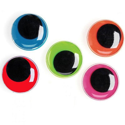 Eyes-Wiggly, Neon Assorted Colours & Sizes 160/Pack - 38460