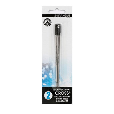 Pen Refill-Cross Compatible Ballpoint, Medium Black, 2/Pack - 3872-4111-20-000