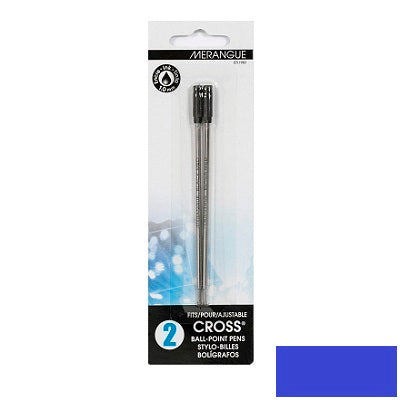 Pen Refill-Cross Compatible Ballpoint, Medium Blue, 2/Pack - 3872-4111-50-000