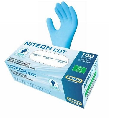 Gloves-Examination, Nitech Edt 5 Mil Blue, X-Large 100/Box - 395