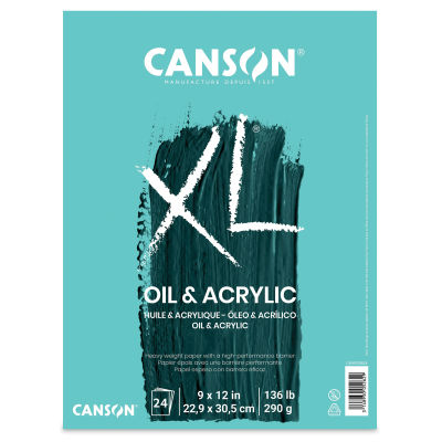 Art Paper Pad-Xl Oil & Acrylic, 9X12 Foldover, 24 Sheets - 400026824