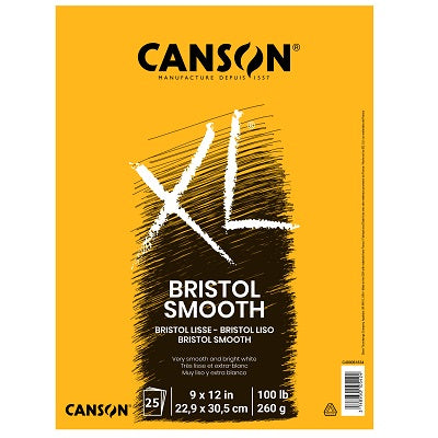 Drawing Pad-Bristol, Xl  9X12 Fold Over, 25 Sheets - 400061834