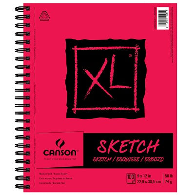 Sketch Book-Coil, Xl 12X9 Side Bound, 100 Sheets - 400061860