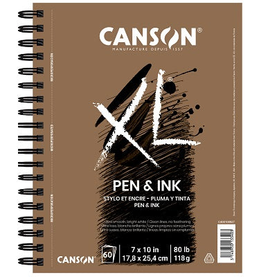 Art Paper Pad-Xl Pen & Ink, 7X10, Coil Side Bound, 60 Sheets - 400100927