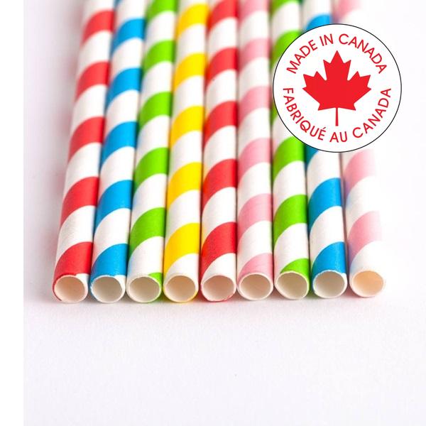 Straws-Stone Paper Drinking Staws, 8" Wrapped - 400300