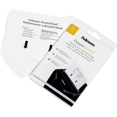 Shredder Lubricant Sheets-Powershred Performance 10/Pk - 4015501
