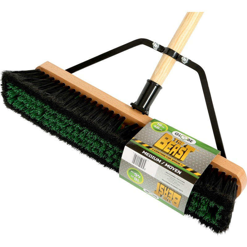 Broom-Globe Beast Push Broom, 18" Medium - 4063