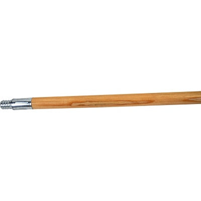Broom Handle-54" Lacquered Wood, Metal Threaded Tip - 4075